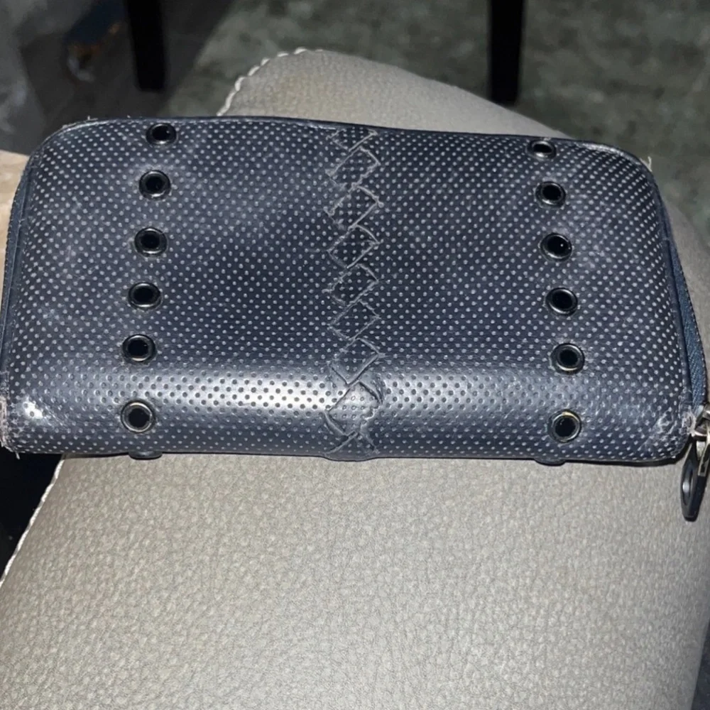Bottega Veneta Perforated Long zip wallet
